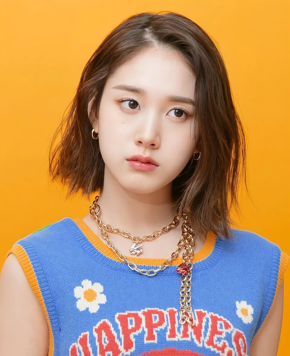 STAYC member J during a Marie Claire Korea interview in April 2022.